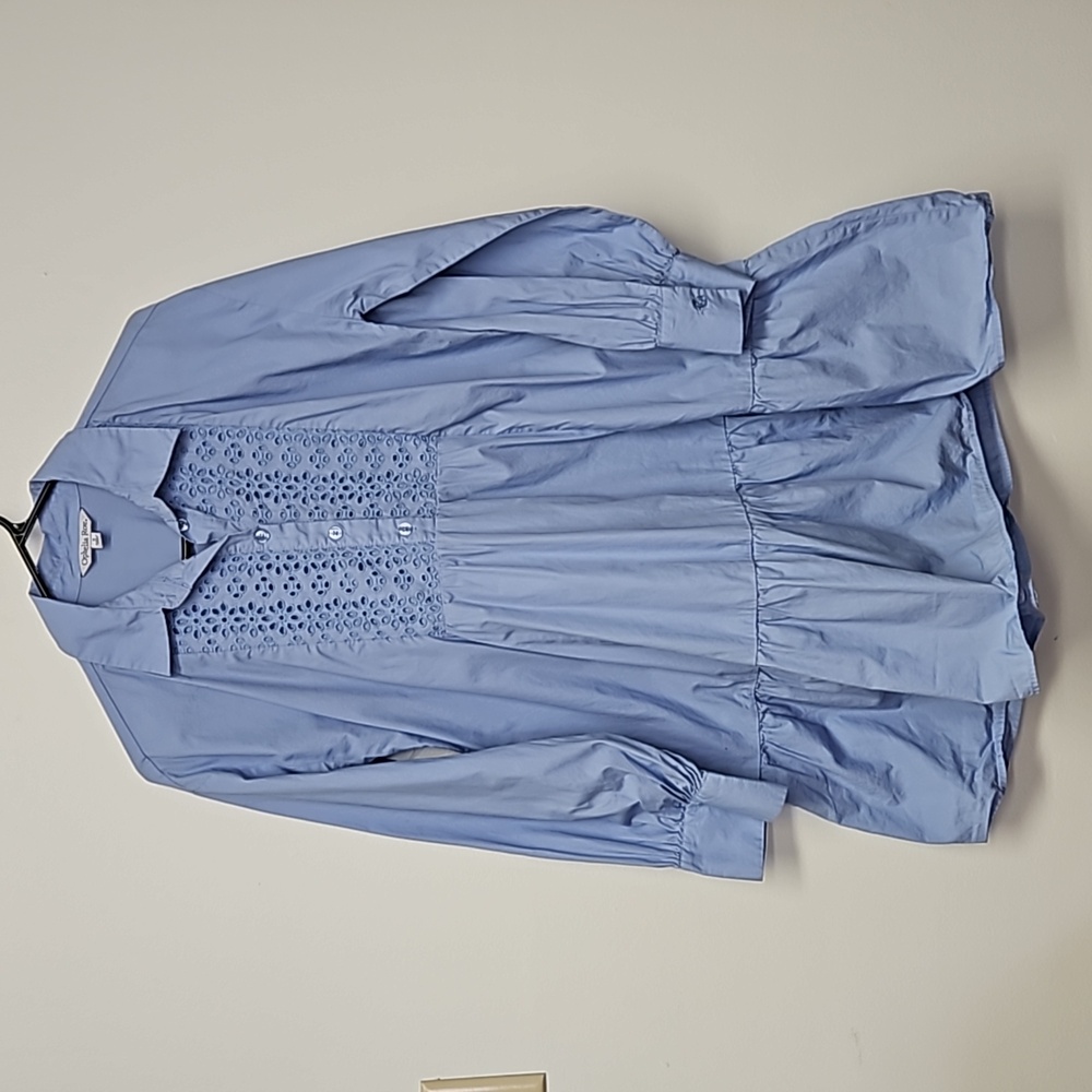 Ophelia Roe blue babydoll dress.